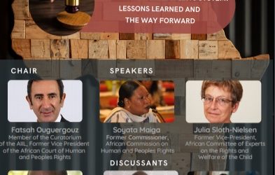 Modération d’un webinaire pour célébrer le 40ème anniversaire du système africain de droit international, jeudi 22 juillet 2021